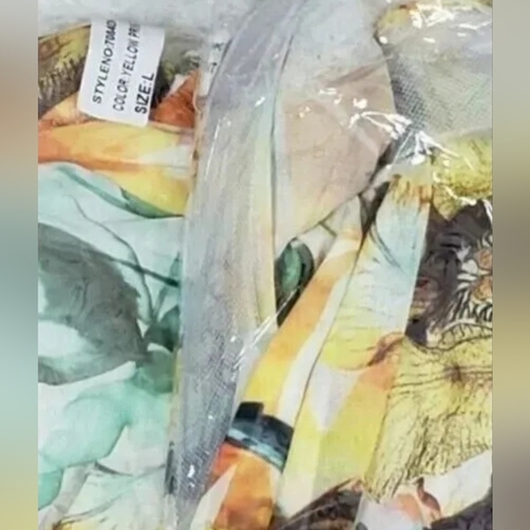 Ruffle Bottom Flower Print Tube Strapless Maxi Mermaid  Off-Shoulder Dress - Picture 8 of 9